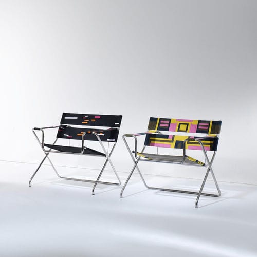 Fauteuil design Bauhaus - D4N - Tecta - en tissu / en acier / pliant