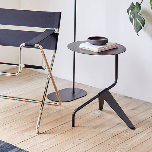 Table d'appoint contemporaine - K5 - Tecta - en acier / avec piètement en acier / ronde