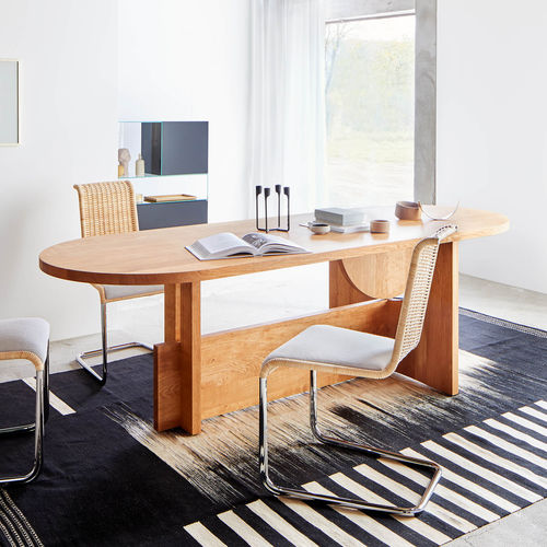 Table contemporaine - LOT - Tecta - en bois massif / en noyer / en chêne