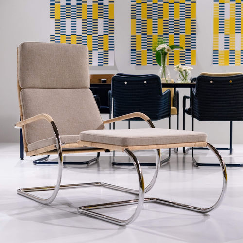 Fauteuil contemporain - D35-1I - Tecta - en tissu / en cuir / en osier