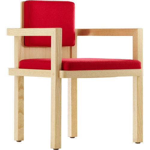 Fauteuil design Bauhaus - D51 - Tecta - en tissu / en cuir / en bois