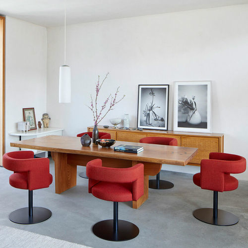 Chaise de salle à manger contemporaine - D8P-1 - Tecta - d'intérieur / en cuir / en tissu