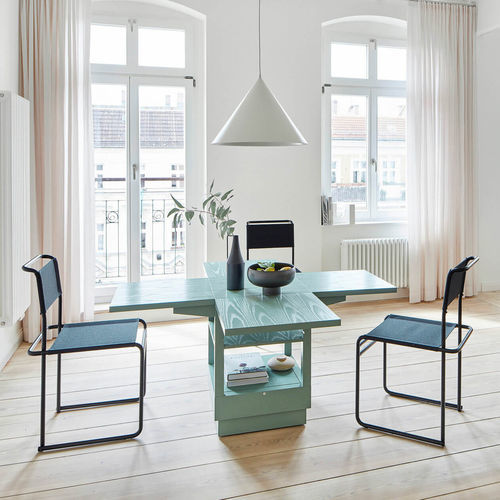 Table design Bauhaus - M10 - Tecta - en frêne / en placage de bois / avec piètement en bois