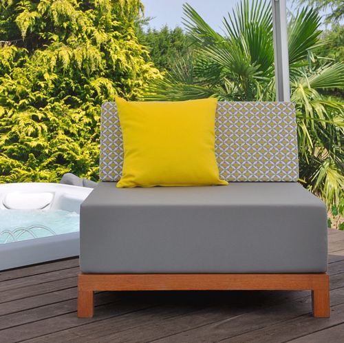 Chauffeuse contemporaine - Art'Mely - en tissu / en cuir / en bois