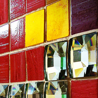 Mosaïque en verre - AUREO ORANGE - Trend - métallisée / d'intérieur / murale