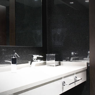 Carrelage en terrazzo - BLACK DIAMOND - Trend - poli / de salle de bain / mural