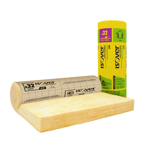 Isolant thermo-acoustique - GR 32 Roulé Revêtu Kraft - ISOVER SAINT-GOBAIN - en laine de verre / en rouleau / pour intérieur