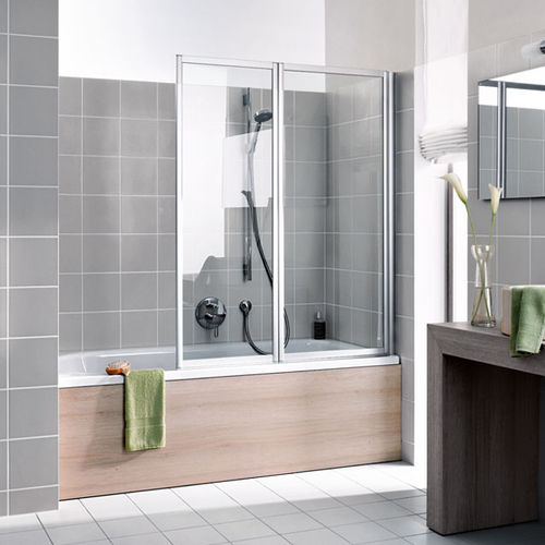 Pare-baignoire pliant - VARIO 2000 - KERMI - à droite / en verre trempé / 3 volets