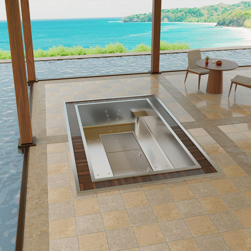 Spa encastrable - INNOVIBE 8 - Aquavia Spa - rectangulaire / 8 places / en inox