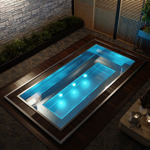 Spa encastrable - INNOVIBE 10 - Aquavia Spa - rectangulaire / 10 places / en inox