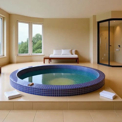 Spa encastrable - Tiled 190 - Aquavia Spa - circulaire / 5 places / en acier