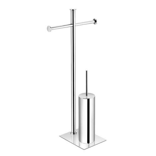 Brosse de toilettes en laiton chromé - 361904_ _ _ - Pomd'or - de sol