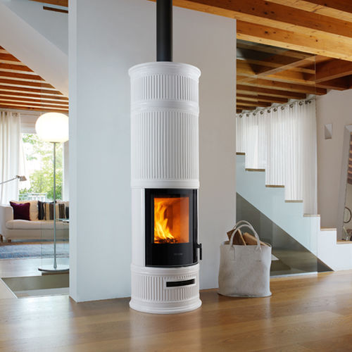 Poêle à bois - E929 C-H - Piazzetta - 5 kW - 10 kW / à poser / contemporain