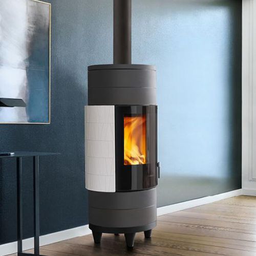 Poêle à bois - CIRCLE - Piazzetta - 5 kW - 10 kW / sur pieds / contemporain