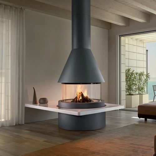 Cheminée à bois - OBAN - Piazzetta - à encastrer / en îlot / centrale