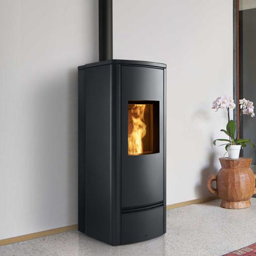 Poêle à granulés - P930 M STEEL - Piazzetta - 5 kW - 10 kW / 0 - 5 kW / 11 kW