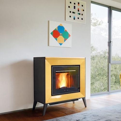 Poêle à granulés - LINE - Piazzetta - 0 - 5 kW / 5 kW - 10 kW / multicombustible