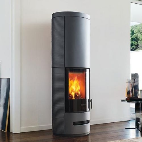 Poêle à bois - E929 D-H - Piazzetta - 5 kW - 10 kW / à poser / contemporain