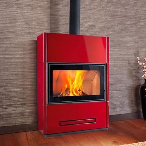 Poêle à bois - BERNA - Piazzetta - 10 kW - 20 kW / à poser / contemporain
