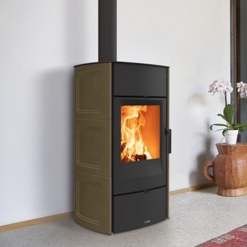 Poêle à bois - E520 C - 5 STELLE - Piazzetta - 5 kW - 10 kW / à poser / contemporain