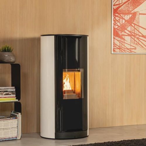 Poêle à granulés de bois - P921 T FG - Piazzetta - 8,5 kW / 3 kw – 8 kw / à poser
