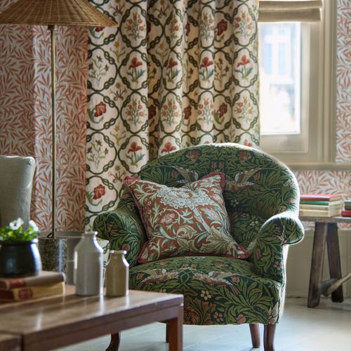 Tissu d'ameublement - BIRD TAPESTRY - MORRIS & Co. - pour rideaux / pour store enrouleur / à motif nature