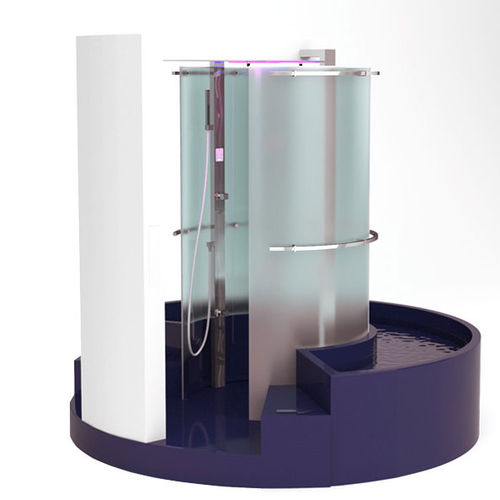 Cabine de douche multifonction - EMY PLUS - SAUNA ITALIA SPA - en acier / avec porte battante / circulaire