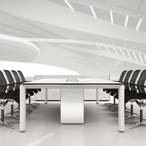 Table de conférence contemporaine - AL  - Bene GmbH - en chêne / en aluminium / avec piètement en aluminium