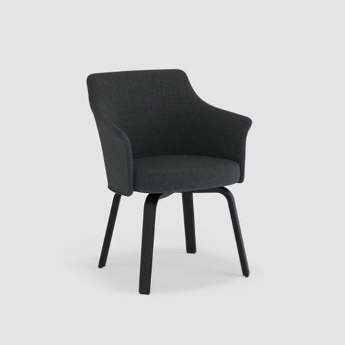 Fauteuil contemporain - PORTS - Bene GmbH - en tissu / en bois / tapissé