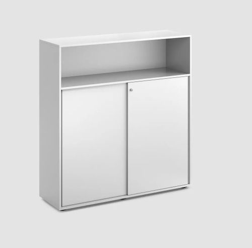 Armoire de classement haute - CUBE_S SCHIEBET&Uuml;RENSCHRANK - Bene GmbH - en bois / à portes coulissantes / contemporaine