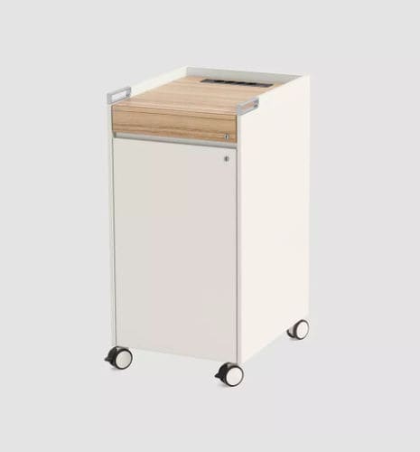 Caisson de bureau mobile - T-CADDY - Bene GmbH - en métal / à 3 tiroirs / avec porte battante