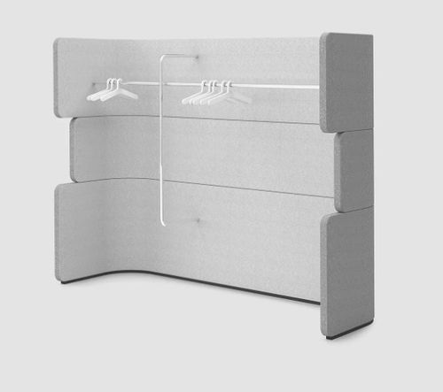 Porte-manteau sur pied - DOCKLANDS - Bene GmbH - contemporain / en acier inoxydable brossé / gris
