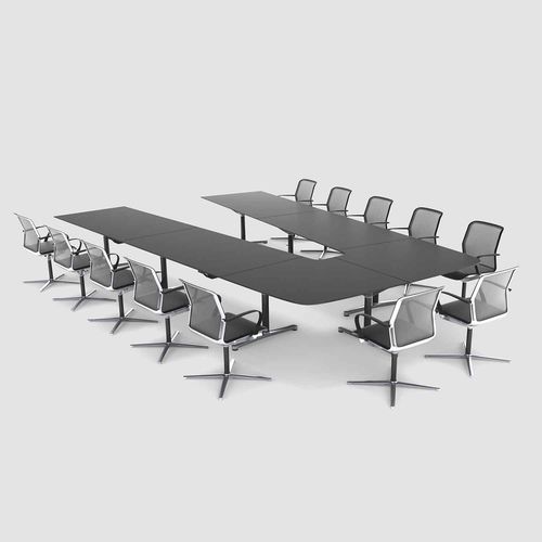 Table de conférence contemporaine - FILO CONFERENCE - Bene GmbH - en fonte d'aluminium / avec piètement en métal / rectangulaire