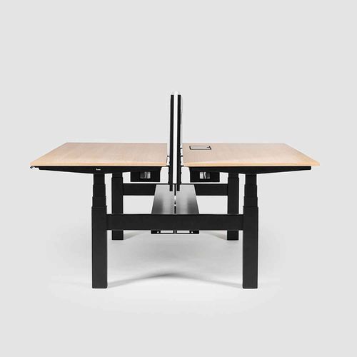Bureau pour open space - LEVEL PURE LIFT TWIN - Bene GmbH - sur pied / pour 2 personnes / contemporain