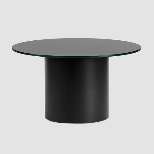 Table d'appoint contemporaine - PARCS CYLINDER TABLE - Bene GmbH - en MDF / en verre / avec piètement en MDF