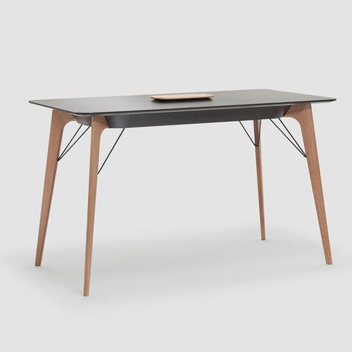 Table de travail contemporaine - TIMBA HIGH - Bene GmbH - en acier à revêtement par poudre / en bois massif / en chêne