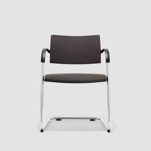 Chaise visiteur contemporaine - B_CAUSE - Bene GmbH - d'intérieur / en chrome / en cuir