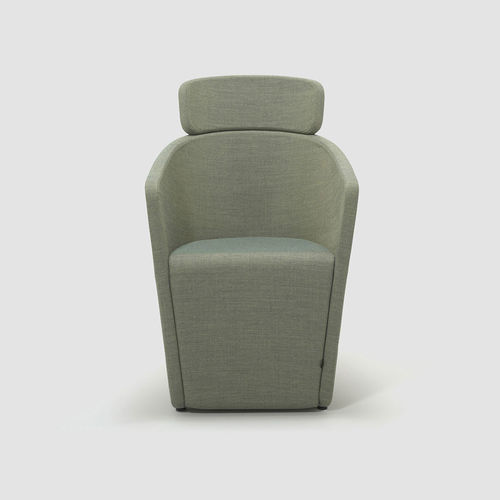 Fauteuil visiteur contemporain - CLUB - Bene GmbH - en tissu / en cuir / à dossier haut