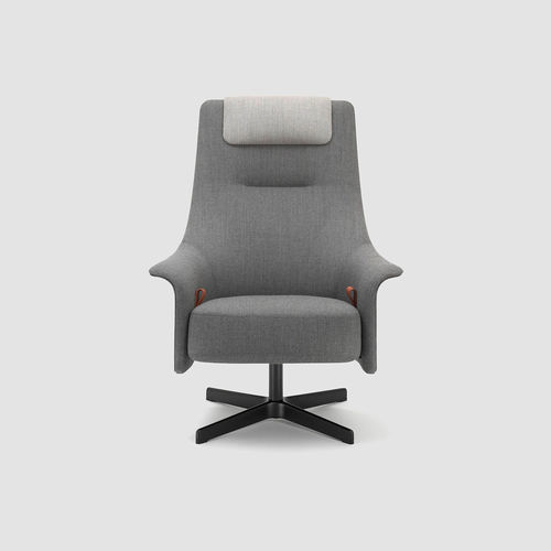 Fauteuil contemporain - PORTS ACTIVE - Bene GmbH - en tissu / en cuir / en acier inoxydable