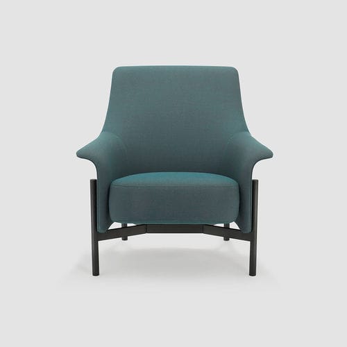 Fauteuil contemporain - PORTS - Bene GmbH - en tissu / en cuir / en acier inoxydable