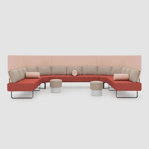 Banquette modulable - SETTLE - Bene GmbH - contemporaine / en tissu / avec piètement en métal
