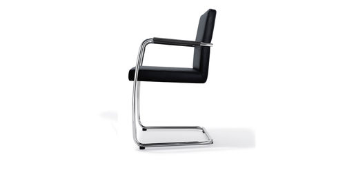 Chaise visiteur contemporaine - DEXTER - Bene GmbH - d'intérieur / en acier / en cuir
