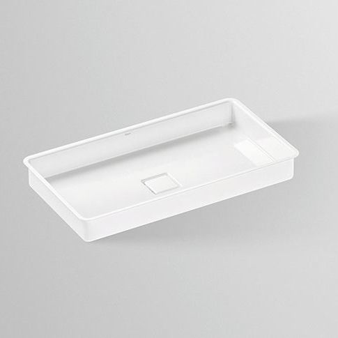 Vasque à encastrer - EB.RE SERIES - Alape - en acier vitrifié / avec plan intégré / antibactérienne