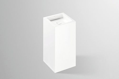 Vasque suspendue - WT.Q SERIES - Alape - en acier vitrifié / antibactérienne / carrée