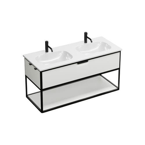 Vasque à encastrer - SGUL123 - Burgbad - en céramique / en aluminium / avec porte-serviettes intégré