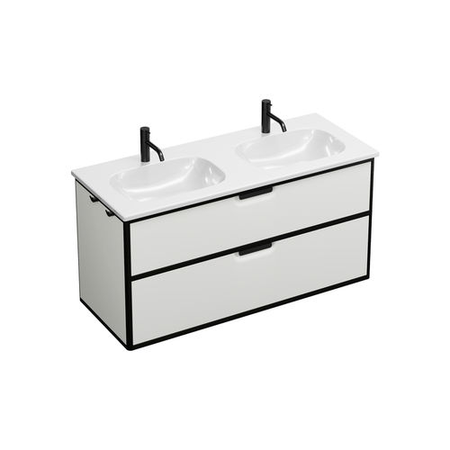 Vasque à encastrer - SGUZ123 - Burgbad - en céramique / en aluminium / avec porte-serviettes intégré