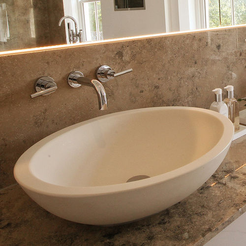Vasque à poser - OVB SERIES - Castello Luxury Baths - en composite / en pierre / avec miroir ajustable