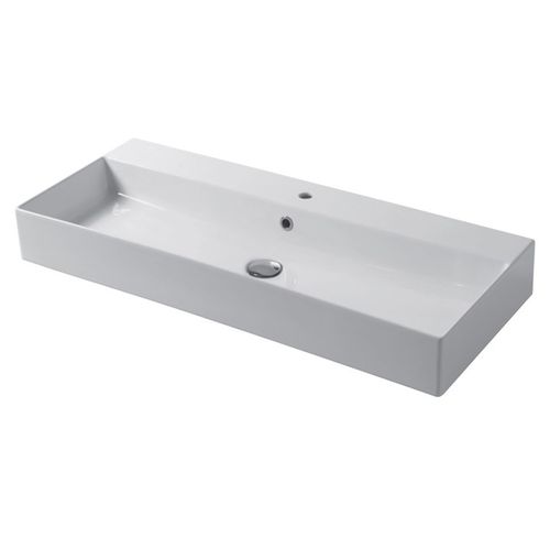 Vasque suspendue - SLIM : SS10046101 - Disegno Ceramica - en céramique / rectangulaire / contemporaine