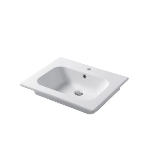 Vasque à encastrer - QUBO : QS06151101 - Disegno Ceramica - en céramique / rectangulaire / contemporaine