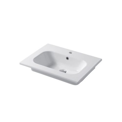 Vasque à encastrer - QUBO : QS06146101 - Disegno Ceramica - en céramique / rectangulaire / contemporaine